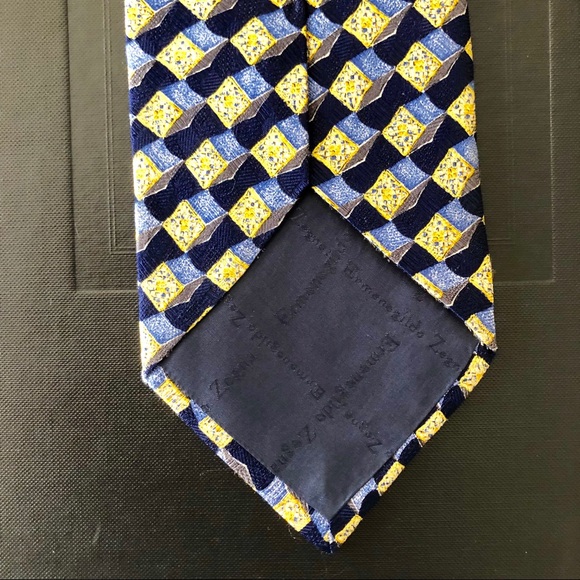 Ermenegildo Zegna- 100% Silk Men’s Tie - Picture 5 of 8